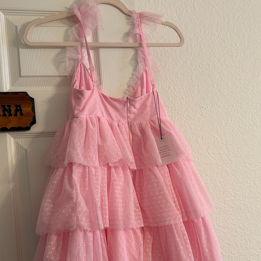 Pink Ruffled Dress - Picture 3 of 4